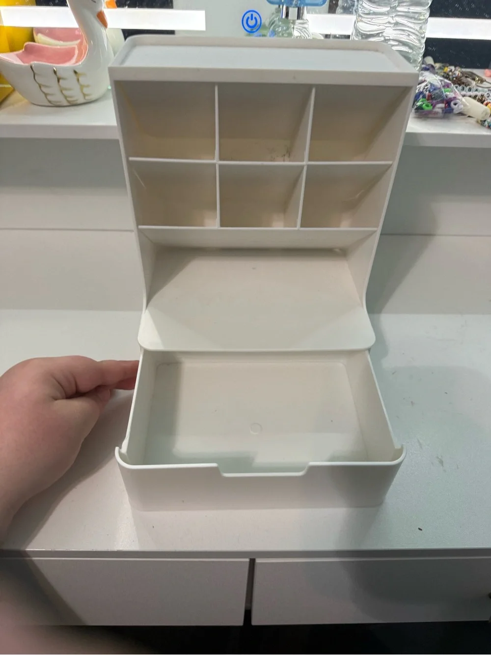 Target White Multi-Section Desktop Organizer with Drawer